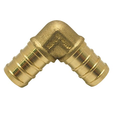 Apollo Pex 1/2 in. Brass PEX Barb 90 Elbow Jar (40 Pack), 40PK APXE1240JR